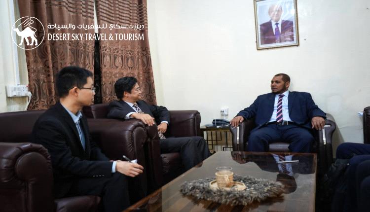 The Governor of Socotra is looking with the list of the Chinese ambassador to Yemen ways to enhance opportunities for cooperation with China