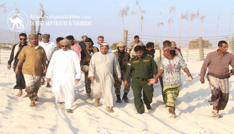 The Governor of the Archipelago of Socotra inspects the Amq Tourist Camp and confirms the support of local efforts to revitalize tourism